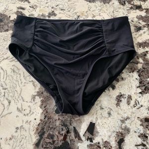 Black high waisted bikini bottom